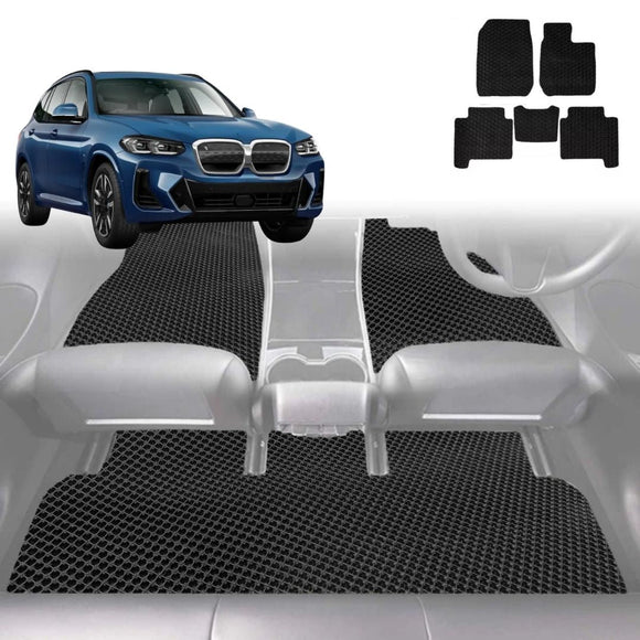 6D Diamond Car Floor Mats for BMW iX3 2022 - Current (G08) - Custom-Fit Carpet Liner