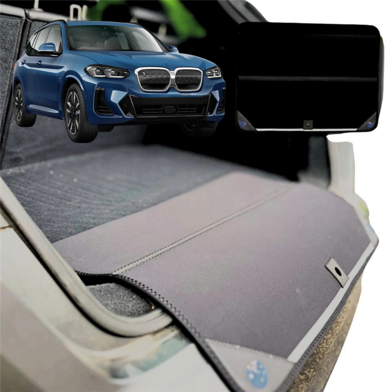 Rear Cargo Boot Bumper Protector for BMW iX3 2022 - Current (G08) - XL (98 x 55) - Black