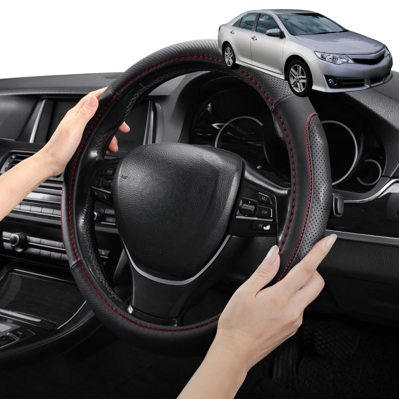 Steering Wheel Cover Pro Extra Layer for Toyota Camry 2012-2017 (XV50) - Breathable & Anti-Slip - Circle 38 cm