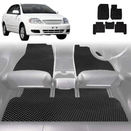 6D Diamond Car Floor Mats for Toyota Corolla 2002 - 2007 Hatch/Sedan (E120/130) - Custom-Fit Carpet Liner