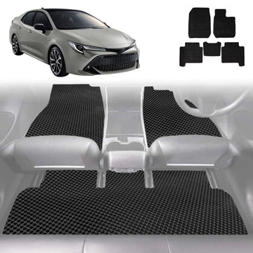 6D Diamond Car Floor Mats for Toyota Corolla 2019 - Current Sedan - Custom-Fit Carpet Liner