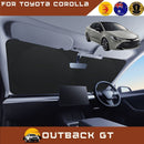 Front Windscreen Sun Shade for Toyota Corolla 2019 - Current Sedan - Standard 150 x 85 cm - Black-1