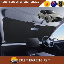 Front Windscreen Sun Shade for Toyota Corolla 2019 - Current Sedan - Standard 150 x 85 cm - Black