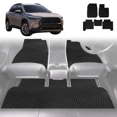 6D Diamond Car Floor Mats for Toyota Corolla Cross 2020 - Current (XG10) - Custom-Fit Carpet Liner