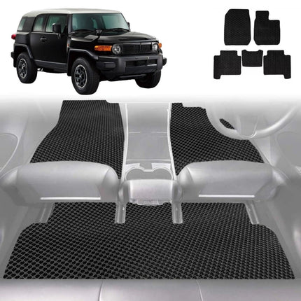 6D Diamond Car Floor Mats for Toyota FJ Cruiser 2010 - 2017 - Custom-Fit Carpet Liner