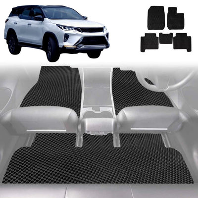 6D Diamond Car Floor Mats for Toyota Fortuner 2015 - Current (AN150/AN160) - Custom-Fit Carpet Liner
