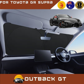 Front Windscreen Sun Shade for Toyota GR Supra 2020 - Current (J29, DB, A90/A91) - Standard 150 x 85 cm - Black