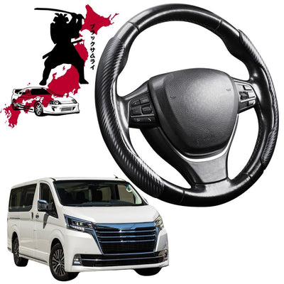 Black Samurai Segmented Steering Wheel Cover for Toyota Granvia 2019 - Current Front Only