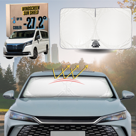 Front Windscreen Sun Shade for Toyota Granvia 2019 - Current Front Only - XL 160 x 100 cm