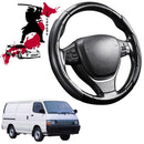 Black Samurai Segmented Steering Wheel Cover for Toyota HiAce Commuter 1989 - 2005-1