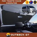 Front Windscreen Sun Shade for Toyota HiAce Commuter 2005 - 2018 - XL 160 x 100 cm - Black-1