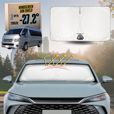 Front Windscreen Sun Shade for Toyota HiAce Commuter 2005 - 2018 - Standard 150 x 85 cm