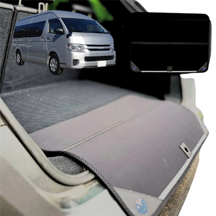 Rear Cargo Boot Bumper Protector for Toyota HiAce Commuter 2005 - 2018 - XL (98 x 55) - Black