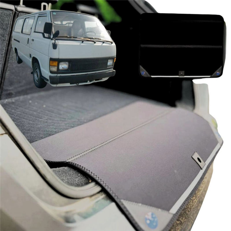 Rear Cargo Boot Bumper Protector for Toyota Hiace Van 1989 - 2005 (Crew) - XL (98 x 55) - Black