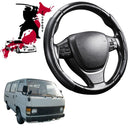 Black Samurai Segmented Steering Wheel Cover for Toyota Hiace Van 1989 - 2005 (LWB)-1