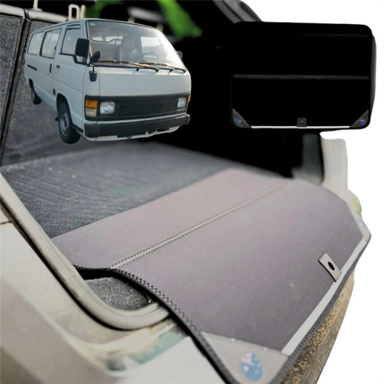 Rear Cargo Boot Bumper Protector for Toyota Hiace Van 1989 - 2005 (LWB) - XL (98 x 55) - Black