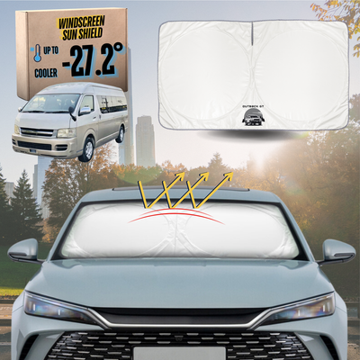 Front Windscreen Sun Shade for Toyota Hiace Van 2005 - 2018 (Crew) - XL 160 x 100 cm