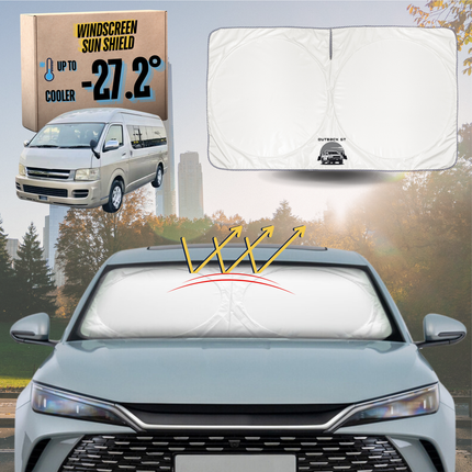 Front Windscreen Sun Shade for Toyota Hiace Van 2005 - 2018 (Crew) - XL 160 x 100 cm
