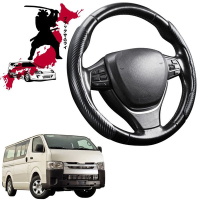 Black Samurai Segmented Steering Wheel Cover for Toyota Hiace Van 2005 - 2018 (SLWB)