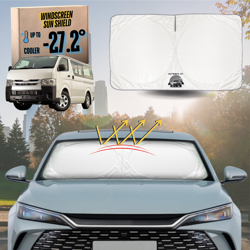 Front Windscreen Sun Shade for Toyota Hiace Van 2005 - 2018 (SLWB) - XL 160 x 100 cm