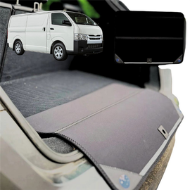 Rear Cargo Boot Bumper Protector for Toyota Hiace Van 2005 - 2019 (LWB) - XL (98 x 55) - Black