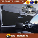 Front Windscreen Sun Shade for Toyota Hiace Van 2019 - Current (Crew) - XL 160 x 100 cm - Black-1