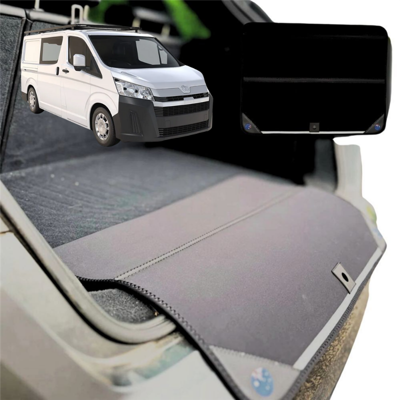 Rear Cargo Boot Bumper Protector for Toyota Hiace Van 2019 - Current (LWB) - XL (98 x 55) - Black