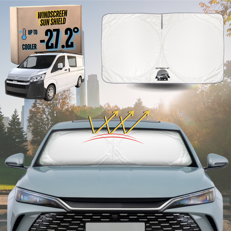 Front Windscreen Sun Shade for Toyota Hiace Van 2019 - Current (LWB) - XL 160 x 100 cm