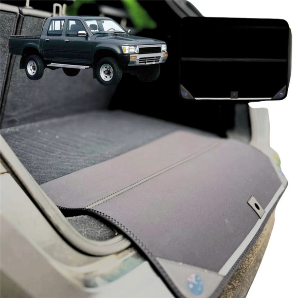 Rear Cargo Boot Bumper Protector for Toyota Hilux Double Cab 1988 - 1997 (N80, N90, N100, N110) - Standard (72 x 55) - Black