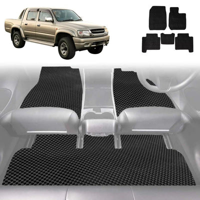 6D Diamond Car Floor Mats for Toyota Hilux Double Cab 1997 - 2005 - Custom-Fit Carpet Liner