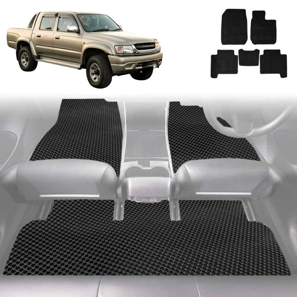 6D Diamond Car Floor Mats for Toyota Hilux Double Cab 1997 - 2005 - Custom-Fit Carpet Liner