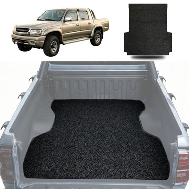 Honeycomb UTE Tub Mat Tray Liner for Toyota Hilux Double Cab 1997 - 2005 (With Spray On Liner or No Liner) - Black & Grey