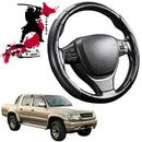 Black Samurai Segmented Steering Wheel Cover for Toyota Hilux Double Cab 1997 - 2005-1