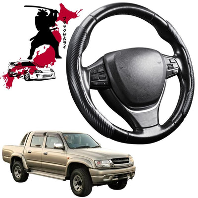 Black Samurai Segmented Steering Wheel Cover for Toyota Hilux Double Cab 1997 - 2005