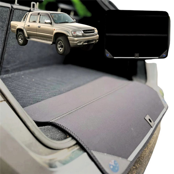 Rear Cargo Boot Bumper Protector for Toyota Hilux Double Cab 1997 - 2005 - Standard (72 x 55) - Black