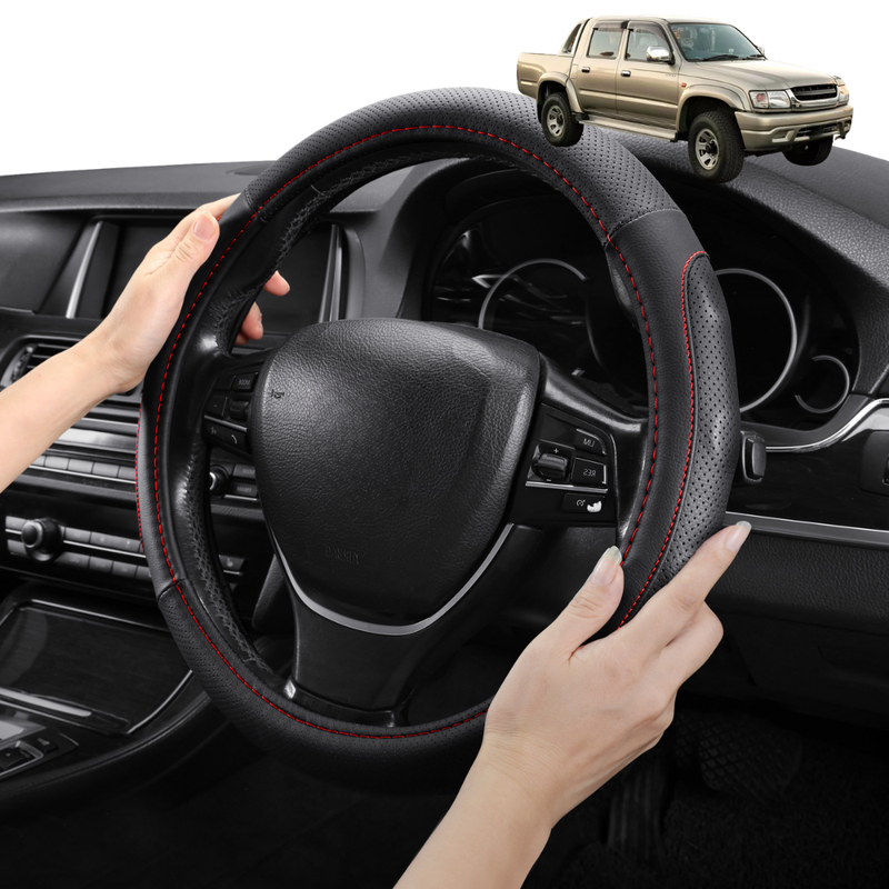Steering Wheel Cover Pro Extra Layer for Toyota Hilux Double Cab 1997-2005 - Breathable & Anti-Slip - Circle 38 cm
