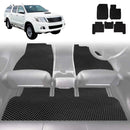 6D Diamond Car Floor Mats for Toyota Hilux Double Cab 2005 - 2015 - Custom-Fit Carpet Liner-1