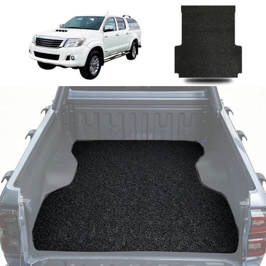 Honeycomb UTE Tub Mat Tray Liner for Toyota Hilux Double Cab 2005 - 2015 - (With Spray On Liner or No Liner) - Black & Grey