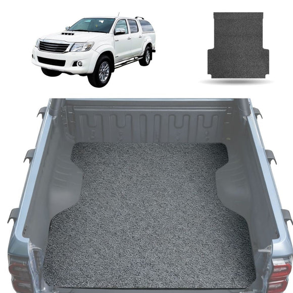Honeycomb UTE Tub Mat Tray Liner for Toyota Hilux Double Cab 2005 - 2015 - (With Spray On Liner or No Liner) - Black & Grey