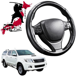 Black Samurai Segmented Steering Wheel Cover for Toyota Hilux Double Cab 2005 - 2015