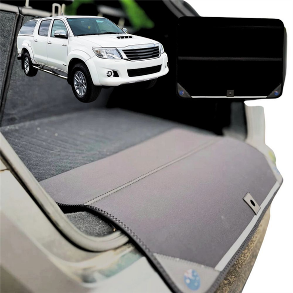 Rear Cargo Boot Bumper Protector for Toyota Hilux Double Cab 2005 - 2015 - Standard (72 x 55) - Black