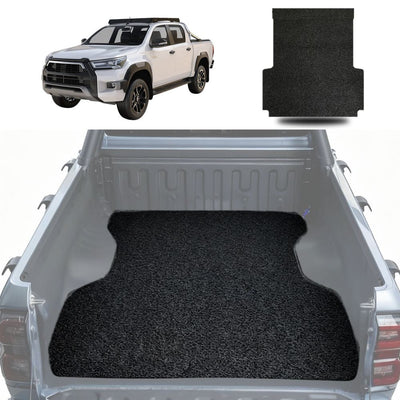 Honeycomb UTE Tub Mat Tray Liner for Toyota Hilux Double Cab 2015 - Current - Black & Grey