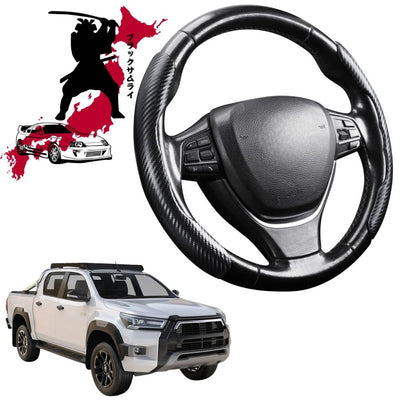 Black Samurai Segmented Steering Wheel Cover for Toyota Hilux Double Cab 2015 - Current