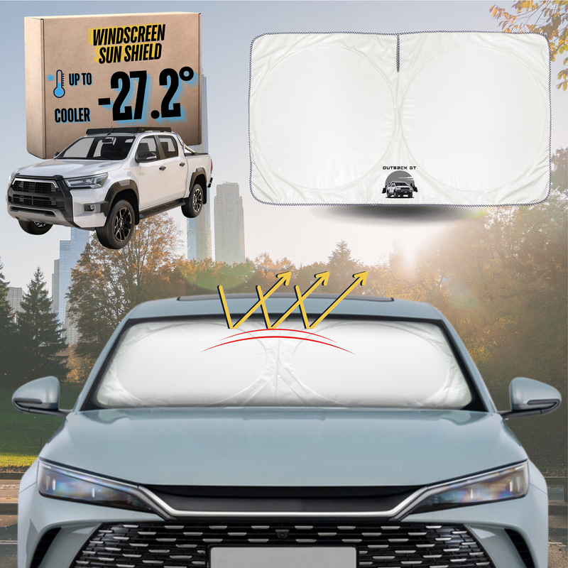 Front Windscreen Sun Shade for Toyota Hilux Double Cab 2015 - Current - Standard 150 x 85 cm