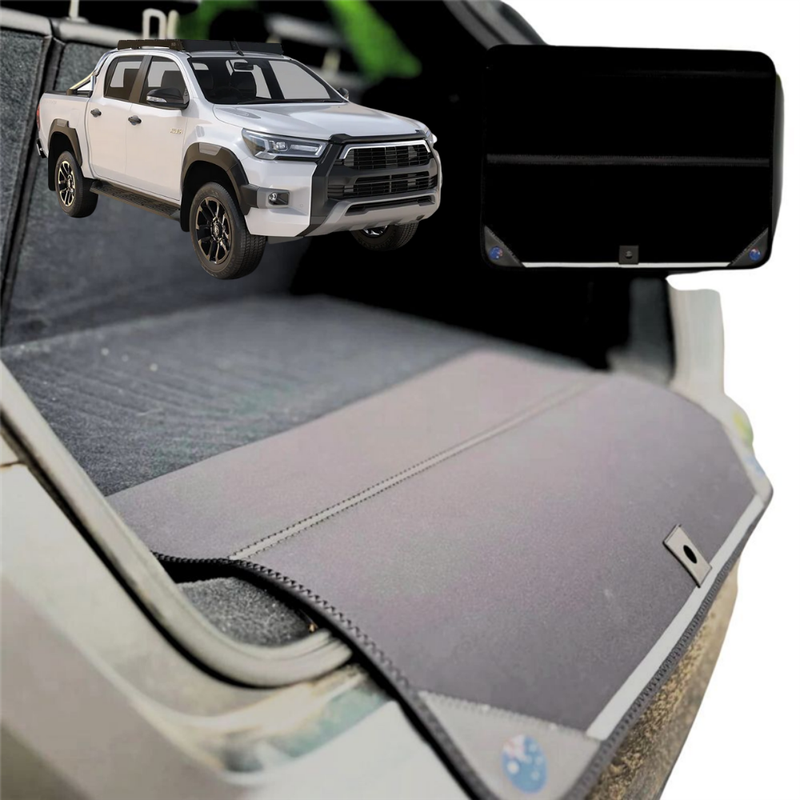 Rear Cargo Boot Bumper Protector for Toyota Hilux Double Cab 2015 - Current - Standard (72 x 55) - Black