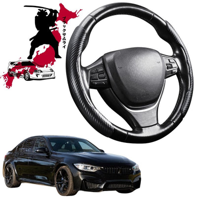 Black Samurai Segmented Steering Wheel Cover for BMW M3 2014 - 2019 (F80)