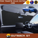 Front Windscreen Sun Shade for Toyota Hilux Extra Cab 2015 - Current - Standard 150 x 85 cm - Black-1