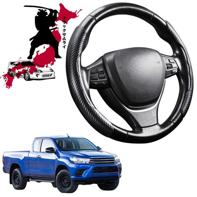 Black Samurai Segmented Steering Wheel Cover for Toyota Hilux Extra Cab 2015 - Current