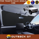 Front Windscreen Sun Shade for Toyota Hilux Single Cab 1988 - 1997 (N80, N90, N100, N110) - Standard 150 x 85 cm - Black-1