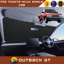 Front Windscreen Sun Shade for Toyota Hilux Single Cab 1997 - 2005 - Standard 150 x 85 cm - Black-1